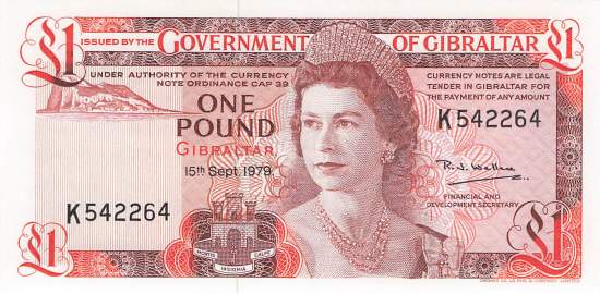 1 Pound Gibraltar 1979 p20b